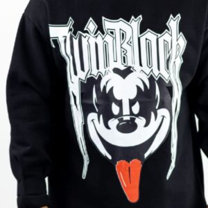 Oversized φούτερ Twin Black 01-048FM